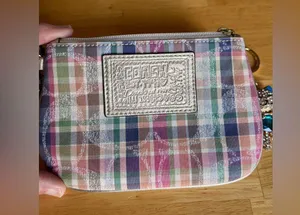 Coach Multicolor Plaid Wristlet thumbnail 2