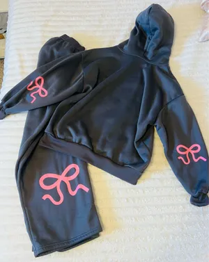 SheIn Grey sweatsuit with bows thumbnail 1