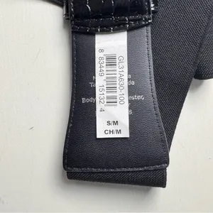 Black Croc-Embossed Stretch Buckle BeltFashion Accessory Sz S thumbnail 6