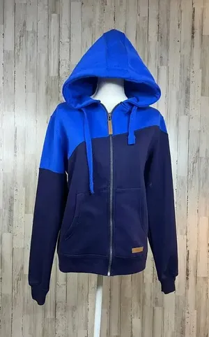 NWT Rydale‎ Women's XS Full Zip Hoodie Blue/Navy Long Sleeve Casual Outdoor thumbnail 1