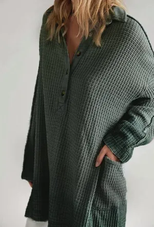 Free People NWT Waffled Sweater thumbnail 1