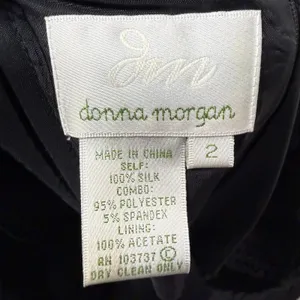 Donna Morgan 2‎ Strapless Silk Ombre Dress Black Green Wedding Guest Fairy Y2K thumbnail 8
