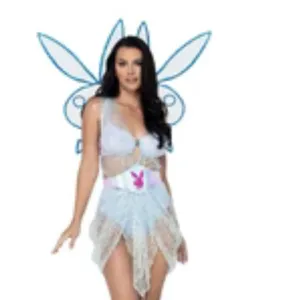 Women’s PLAYBOY Silvery iridescent Pink Bling Belt Velcro Costume One Size thumbnail 6