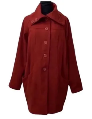 H&M Wool Blend Oversized Red/Plum jacket (Size 4) thumbnail 1