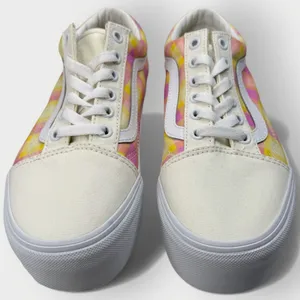 Vans Old Skool Stackform Pastel Plaid Platform Shoes Womens 7.5 thumbnail 4