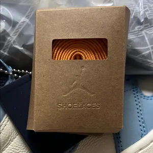 Nike Air High-Top Sneakers in Blue and Cream thumbnail 3