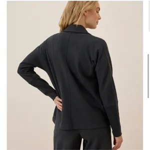Pact Organic Cotton Airplane Relaxed Blazer Sweater Black Button Front Comfort thumbnail 3