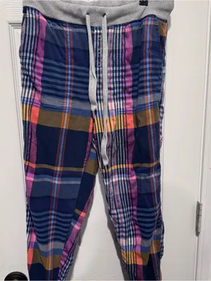 Aerie Plaid Flannel Pajama Pants Women’s XS Blue Pink Lounge Sleepwear thumbnail 2