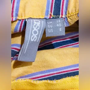 ASOS crop top maxi dress yellow size US 8 thumbnail 8