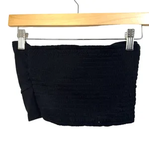 Aritzia Wilfred Daveney‎ cropped tie front tube top black size Small thumbnail 4
