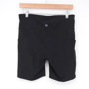 GapFit Biker Shorts Womens M Compression Black High Rise Side Pocket Excellent thumbnail 4