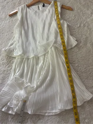 Lulus Chic Lavishness White Satin Plisse Sleeveless Romper Size XXS Bridal Party thumbnail 8