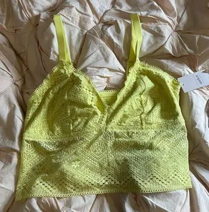 XL Auden lime green spanx lace sleep wear top thumbnail 1
