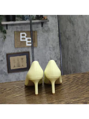 On 34th Womens Mariahh Pointed Closed Toe Stiletto Pump Heels Yellow 6.5M thumbnail 4