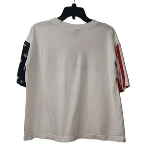 New Wave by Toledo Myrtle‎ Beach Graphic Tee Patriotic USA Made S/M thumbnail 2