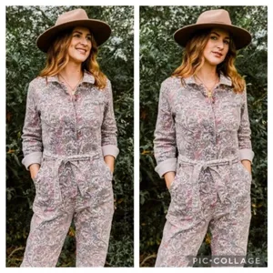 Anthropologie Paisley Utility Jumpsuit XS thumbnail 5