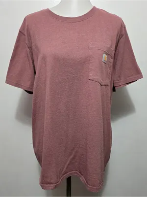 Carhartt Women’s Raisin Heather Pocket T Shirt 103067 V09 Workwear Large thumbnail 2