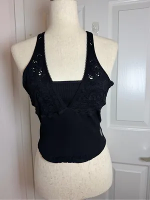 FP Movement features lace-topped camisole‎ black Size Medium thumbnail 10