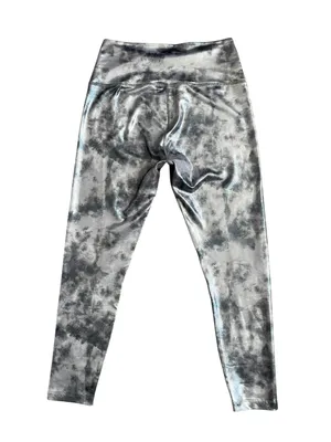 Beyond Yoga High Waist Tie Dye Midi Length Foil Gray Tie Dye Foil Size M thumbnail 6