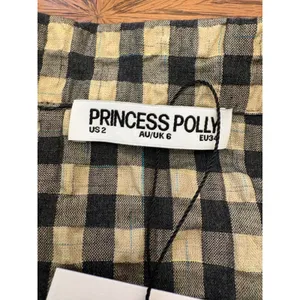 Princess Polly Rhom Women 2 Brown Check Gingham Top Co-ord thumbnail 5