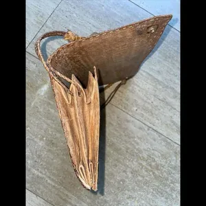 VTG Brown Python Snake Skin Leather Envelope Clutch‎ Handbag Purse thumbnail 7