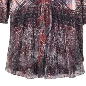 One World‎ Tunic Peplum Red 2X thumbnail 3
