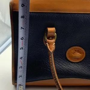 DOONEY & BOURKE black pebbled leather vintage tote bag serial number A42… thumbnail 9