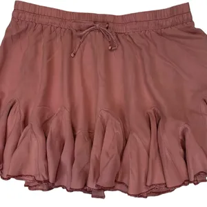 Aeropostale Womens Mini Skirt Mauve Ruffle Hem Flowy Boho‎ Summer XL thumbnail 4