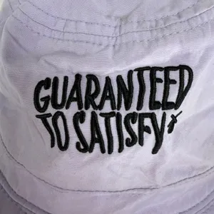 Dutch Bros OS Bucket Hat Lavender Guaranteed To Satisfy Embroidered Sun Hat thumbnail 3