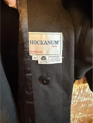 Donnybrook Vintage Black Double-breasted Long Wool Coat Paisley Velvet Collar 12 thumbnail 8