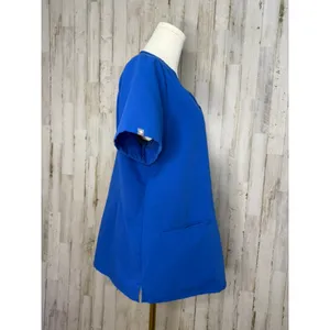 Figs Women's Casma 3 Pocket V-Neck Scrub Top‎ Medium Blue Short Sleeve Size XS thumbnail 5