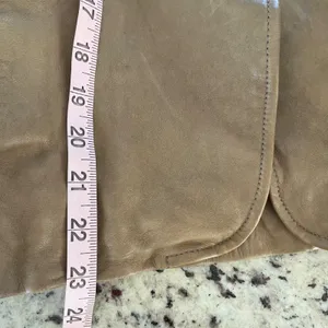 Gap Leather Jacket Women XS Tan Brown Dark Academia Mock Neck Button Blazer thumbnail 11