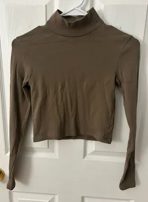 Brown ZARA Long Sleeve Top thumbnail 1