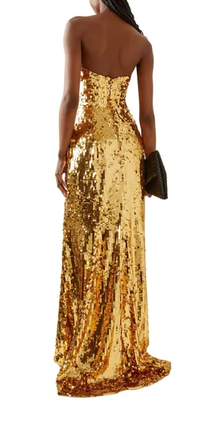 Beautifly Gold sequin gown thumbnail 2