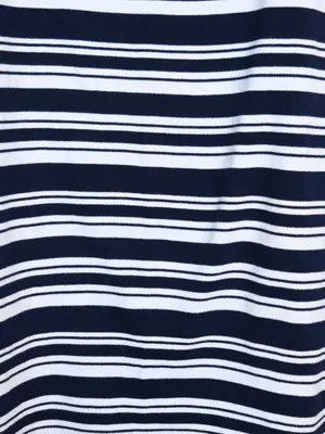 Talbots Women's M Navy Blue White Nautical Stripe Sheath Mini Dress thumbnail 6