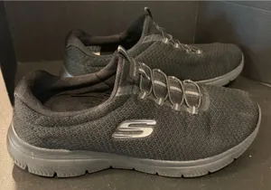 Skechers Womens 8 Summits Quick Getaway Sneaker Black Bungee Slip On 12980 BBK thumbnail 1