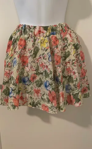 Hardly Worn Floral Mini Skirt with under pants thumbnail 2