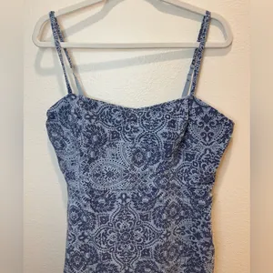 Urban Outfitters‎ After All Corduroy Blue Bustier Mini Dress Size L Boho thumbnail 6