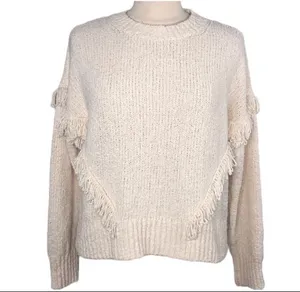 Madewell ivory Montford Fringe Pullover Sweater thumbnail 5