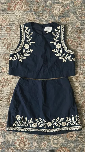 Mabel Embriodered Top And Skirt Set thumbnail 4