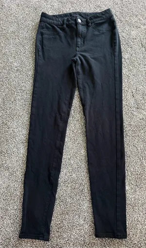 American Eagle Hi-Rise Jegging Skinny Jeans Womens 6 Long Black Super thumbnail 1