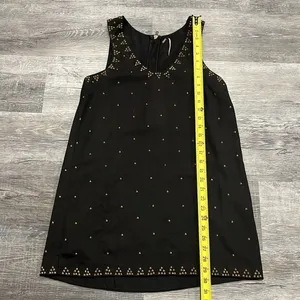 Free People black mini gold beaded dress - 0 thumbnail 8