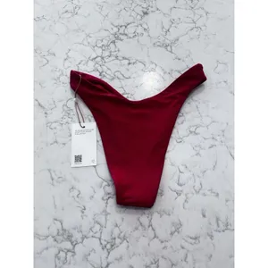 NWT Quince Cherry Red Italian High Leg Bikini Bottoms Size XS thumbnail 2