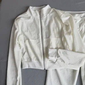Women's Two Piece Casual Jogger Set with Cropped Full Zip Jacket Size L #260620 thumbnail 2