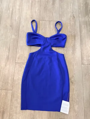 ASOS Royal Blue Cutout Mini Bodycon Dress thumbnail 4