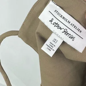 & Other‎ Stories Light Brown Square Neck Crop Tank Top 2 thumbnail 5