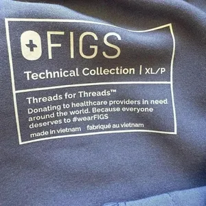 Figs Scrub Tech iCal Pants Blue Drawcord Half Elastic Waist Pants SZ XL #2154 thumbnail 10