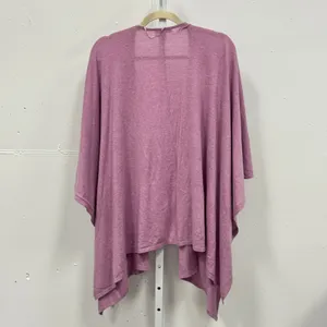 Loft Mauve Pink Open Front Cardigan Kimono Sleeve Cotton Blend One Size thumbnail 2