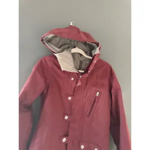Burton‎ Dryride Women Burgundy Herringbone Snowboard Jacket Hooded Medium thumbnail 4