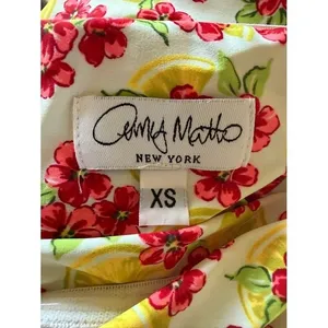 Amy Matto Floral Lemon‎ Print Mini Dress XS Euro Summer Coquette Y2K thumbnail 9